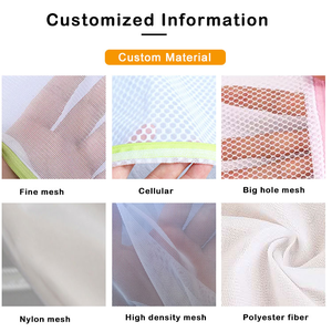 Bán buôn giá rẻ lớn lưới túi giặt cho quần áo với dây kéo biểu tượng tùy chỉnh Polyester vuông Giặt <span class=keywords><strong>Net</strong></span> túi giặt rửa Túi - Product Image 5