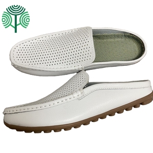 Mocassins d'extérieur en cuir véritable grande taille pour homme, à talon ouvert, chaussures de marche, personnalisables avec logo, tailles 38-46 - Product Image 1
