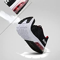 Chaussures de sport unisexes Mishansha Black Shockproof Lace-up Leisure Air Cushion, pour la course à pied et les loisirs, toutes saisons