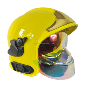 خوذة رجال الإطفاء الصفراء Ati-fire ATI-EU602 MSA F1 GALLET PA من النايلون-66 خوذة كاملة من النوع T متوافقة مع معايير EN443/EN397 300 مقاومة للصدمات والحرارة - Product Image 1