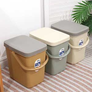Yongxin Story Rectangular Storage <b>Bucket</b> <b>With</b> <b>Lid</b> Multi Purpose Household Kitchen Large Capacity Hand Held <b>Bucket</b> - Product Image 4
