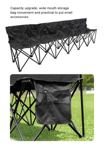 OEM Liegestuhl Football Sports Pliable Oxford Tissu 3 <span class=keywords><strong>4</strong></span> 6 Personnes Sièges Banc Salon Extérieur Pliant Camp Jardin <span class=keywords><strong>Chaises</strong></span> de Plage - Product Image 5