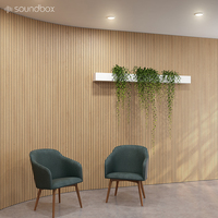 Paneles Acústicos de Listones de Madera Modernos, Tablero Insonorizante Ecológico de PET para Hoteles y Hogares
