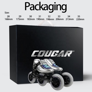 RUSH ONE - <span class=keywords><strong>Patines</strong></span> de Velocidad Profesionales para Exteriores con Ruedas Plateadas de PU, <span class=keywords><strong>Precio</strong></span> Especial, 3*100 mm, Rodamientos ABEC-9 de Fibra de Carbono, Metal - Product Image 5