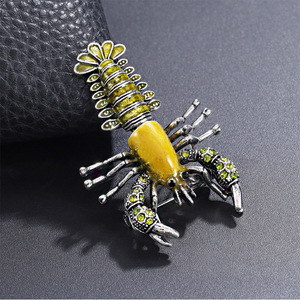 Broche de langosta <span class=keywords><strong>Boston</strong></span> con alfiler oscilante flexible, flor de pintura de aleación, simulación realista, accesorio de <span class=keywords><strong>ropa</strong></span> fijo - Product Image 4