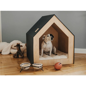 Maison pour animaux de compagnie multifonctionnelle moderne en bois, universelle avec porte pour petits animaux, design en kit, pour salon - Product Image 1