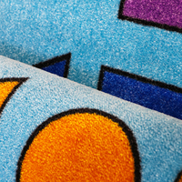 Alfombra de Juego para Niños, Alfombra Educativa Antideslizante y Lavable, Tapete Suave para Cuarto de Juegos o Guardería