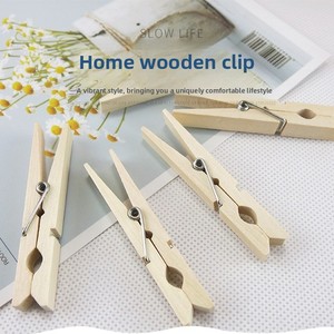 100 Pezzi Mini Clip in Legno per Foto 3,5cm Decorazione d'Interni Colore <span class=keywords><strong>Naturale</strong></span> (100 Pezzi/Set) - Product Image 2