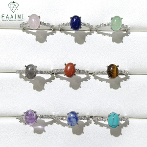 <span class=keywords><strong>Anello</strong></span> in <span class=keywords><strong>Argento</strong></span> Regolabile con Gemme Naturali: <span class=keywords><strong>Ametista</strong></span>, Occhio di Tigre, Quarzo Rosa e Quarzo Trasparente, Regalo per Donne - Product Image 1