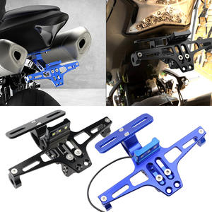 Support de <span class=keywords><strong>plaque</strong></span> d'immatriculation arrière modifié pour <span class=keywords><strong>moto</strong></span> avec éclairage LED rétractable - Product Image 2