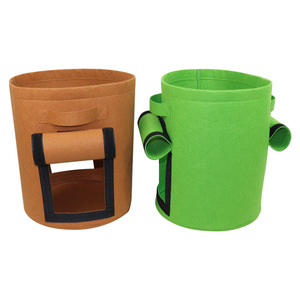 Sacs <span class=keywords><strong>de</strong></span> culture en feutre écologiques durables <span class=keywords><strong>de</strong></span> 2 mm d'épaisseur, couleur personnalisée, 2 poignées, pour légumes/fleurs/arbres/ champignons, taille personnalisée, capacité 5 kg - Product Image 3