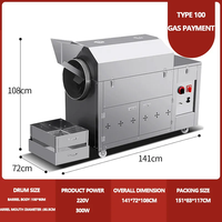 Machine de torréfaction haut de gamme pour arachides, sable et café, capacité 30 kg/heure, machine à torréfier le sésame