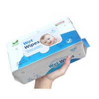 Tisu Basah Bayi ODM OEM Kustom Grosir Murah Kain Spunlace Tebal Kain Non Woven Tisu Basah Bayi untuk Kebersihan Bayi