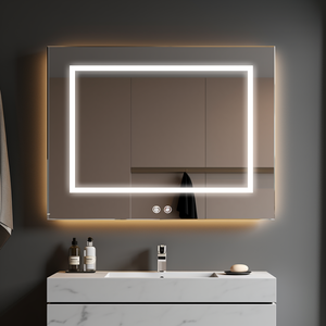 <span class=keywords><strong>Armoire</strong></span> de toilette intelligente LED moderne en acier inoxydable pour hôtel avec miroir et vasque, indice de protection IP44, garantie de 2 ans, solution pour projets - Product Image 6