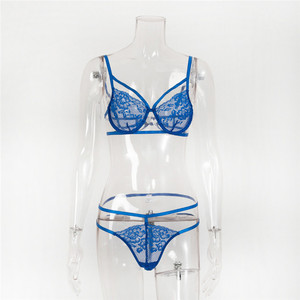 UD28 Newly Strappy <strong>Open</strong> Cup 2 Piece <strong>Bra</strong> and Panty Women Sexy Lingerie Set - Product Image 5