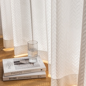 Innermor Super doux grande sensation <span class=keywords><strong>de</strong></span> main rideaux en Tulle blanc pour la décoration <span class=keywords><strong>de</strong></span> salon <span class=keywords><strong>voile</strong></span> moderne en mousseline <span class=keywords><strong>de</strong></span> soie solide <span class=keywords><strong>Voile</strong></span> transparent - Product Image 5