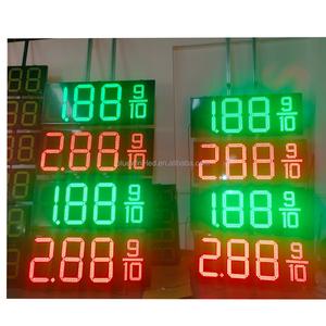 Pantalla LED para exteriores al por mayor 8.889/10 rojo con señalización digital verde y muestra señales de gas - Product Image 2