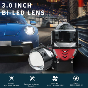 Foco LED para coche, lente de ojo de pez convexa, faro delantero de 3,0 pulgadas, lente P90 dual, reemplazo de conversión de motocicleta para coche - Product Image 3