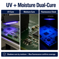 Revêtement Conforme UV à Double Durcissement pour la Protection des Circuits Imprimés (PCB) – Indicateur UV – Polyuréthane Acrylate – Usine OEM – UV5220