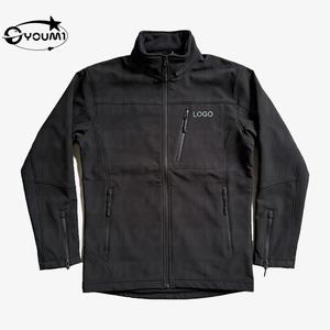 Vestes pour hommes Youmi, service OEM personnalisé, col montant, résistantes à l'eau, légères, imperméables, coupe-vent, coque rigide, multi-zippées - Product Image 1