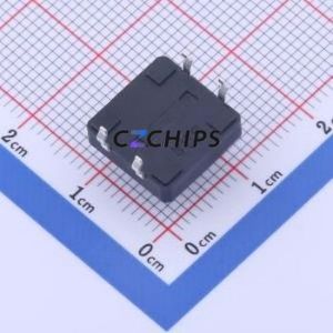 GT-TC152B-H080-L1 Tactile Switch Through hole-4P,12x12mm Switch Single Pole Single Throw Round Button 2.5N Through Hole - Product Image 2
