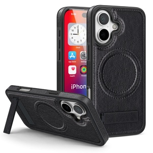 เคสโทรศัพท์หนัง PU หรูหราสำหรับธุรกิจ พร้อมขาตั้งแม่เหล็กในตัว รองรับการชาร์จไร้สาย สำหรับ iPhone 11 12 13 14 15 16 Pro Max Plus - Product Image 4