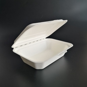 Desechable contenedor de alimentos de caña de azúcar caja de embalaje vajilla Biodegradable - Product Image 6
