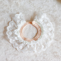 Accessoires mignons pour animaux de compagnie Collier de chien en dentelle Tricoté Chien Chat Bandana Écharpe