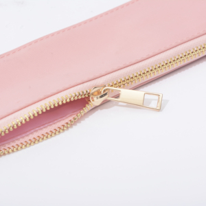 Entrepôt américain livraison gratuite sans <span class=keywords><strong>tarif</strong></span> Preppy Rose clair Transparent Pvc plat maquillage cosmétique blanc pochette à fermeture éclair trousse de toilette - Product Image 3