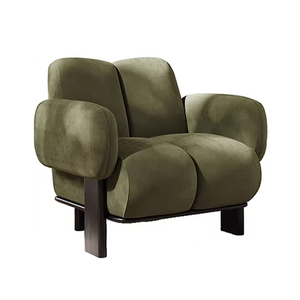 Canapé simple moderne et confortable en tissu et bois massif, <span class=keywords><strong>fauteuil</strong></span> individuel adapté aux salons, hôtels et appartements - Product Image 1