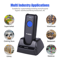Lector de código Qr 2D de mano Mini, escáner de código de barras de bolsillo inalámbrico con Bluetooth con base de carga, 1 unidad