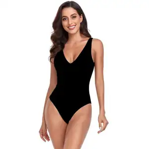 Vendita calda da donna bikini da spiaggia Slim con scollo a V un pezzo senza schienale