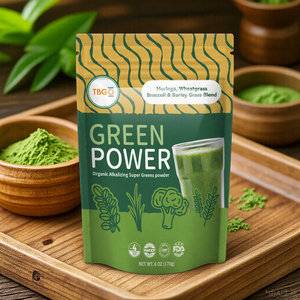 Poudre d'extrait de feuilles de <span class=keywords><strong>Moringa</strong></span> <span class=keywords><strong>et</strong></span> d'herbe de blé pure <span class=keywords><strong>et</strong></span> naturelle, superaliment, supplément à base de plantes, en fût, incluant de l'<span class=keywords><strong>Aloe</strong></span> <span class=keywords><strong>Vera</strong></span>, vente en gros OEM - Product Image 1