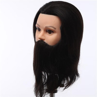 Têtes de mannequin d'entraînement pour hommes en cheveux humains 100% en gros, barbe pour coiffeur