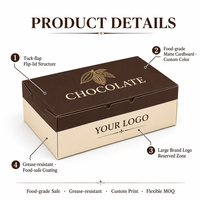 Boîte en carton blanc mat recyclable, conteneur imprimé sur mesure pour l'emballage de chocolats et de bonbons