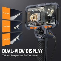 Endoscope d'inspection de puits et de tuyaux Teslong TF600D avec écran IPS 6 pouces, double objectif 6,5 mm, articulation à 360° et joystick 4 directions, Wi-Fi