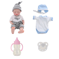 Poupée Bébé Reborn en Silicone Solide Yeezwood 30cm Corps Entier, Maquillage 3D, Fille et Garçon, Douce au Toucher, Poupée d'Art en Silicone