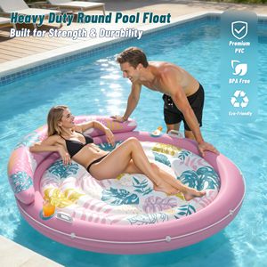 Flotador Inflable Extra Grande para Piscina, para Adultos, Resistente, Redondo, con Portavasos, para Río, Lago o Agua - Product Image 3
