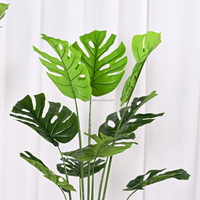 Plante artificielle vertes en plastique sur pied, plante en pot, plante à feuilles de carapace de tortue, bonsaï, fleurs décoratives, longue durée