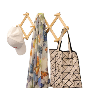 Meilleures ventes : Porte-manteau mural <span class=keywords><strong>extensible</strong></span> de style accordéon avec 10 crochets (patères) pour suspendre chapeaux et vestes - Product Image 1