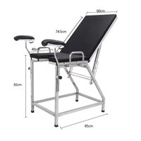 Table d'examen gynécologique et obstétrical manuelle en métal de qualité clinique, divan d'accouchement domestique pour usage médical