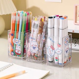 Multi Function Hot Selling Desktop Makeup Brush Storage Box Plastic Pen Holder