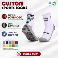 Chaussettes de football antidérapantes personnalisées, ajustement doux, personnalisation du logo multicolore, OEM/ODM en gros, certifiées OEKO-TEX