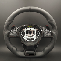 Volant sport en cuir semi-perforé pour Mercedes Benz Classe E W211 W212 W213 W205 W166 W167 V167 C292 GLE 63 ML63 AMG