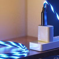 Cable USB C con Luz LED Visible de Carga Rápida, Cable USB con Luz LED de 20W PD para iPhone 15, Samsung, Huawei