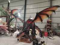 Vaporisateur de fumée Dragon Animatronic réaliste de haute qualité grandeur nature