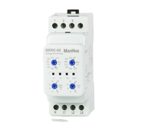 Relais de protection de phase AC GKRC-02 miniature pour rail DIN, faible puissance, triphasé quatre fils, étanchéité époxy, surveillance de tension