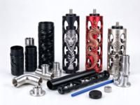Structure creuse en aluminium usinée sur mesure par CNC, embout de connecteur de tube adaptateur fileté anodisé de précision