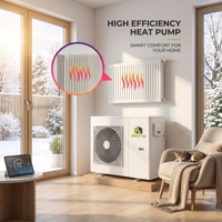 Pompe à chaleur air-eau réversible R32 36000 BTU Mini Split DC Inverter, refroidissement et chauffage, faible bruit, économe en énergie, pour usage domestique