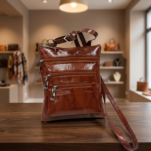 Cross Body Genuine Leather Clutch Soft Durable Waterproof Zipper Closure Lightweight Eco Friendly Evening Large Capacity - Product Image 3